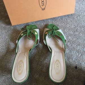 Tods kitten heel sandals